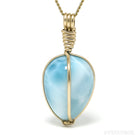 Larimar Polished Crystal Pendant from Dominican Republic, Caribbean Sea | Venusrox