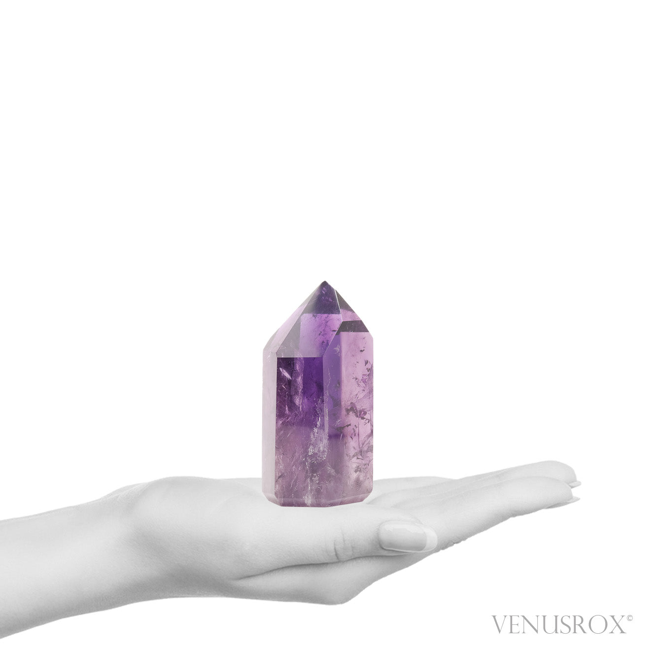 Amethyst Phantom Polished Point from Brazil | Venusrox