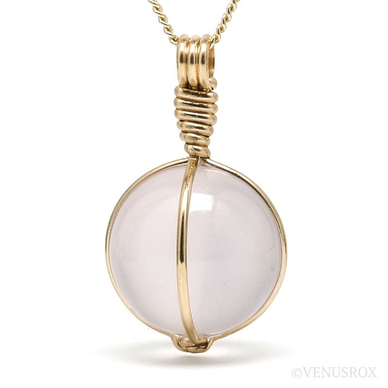 Star Rose Quartz Sphere Pendant from Madagascar | Venusrox