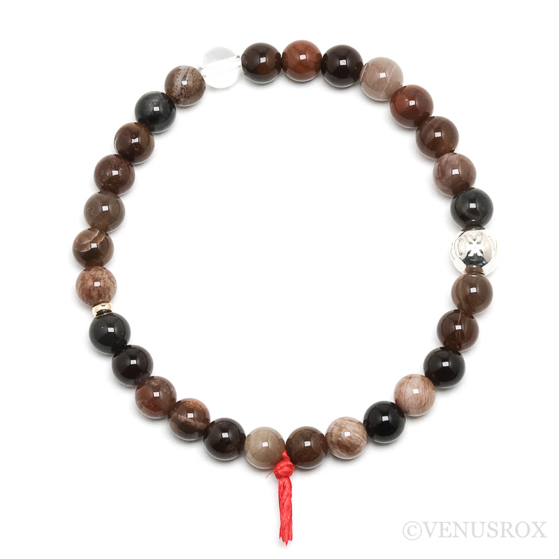 Petrified Palmwood Bead Bracelet from Texas, USA | Venusrox