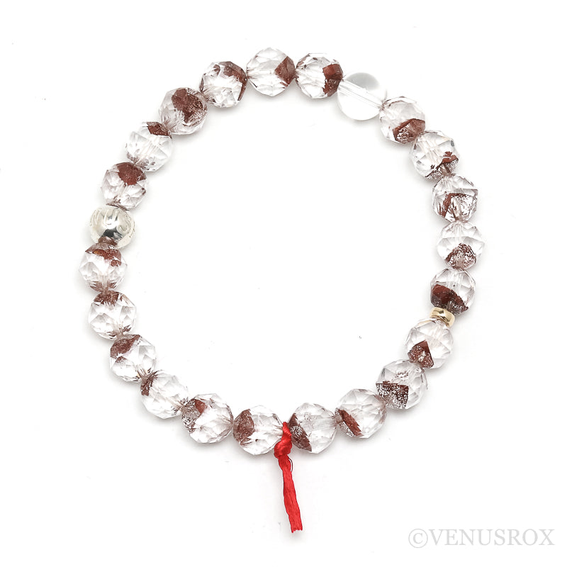 Red Phantom Quartz Bead Bracelet from Brazil | Venusrox