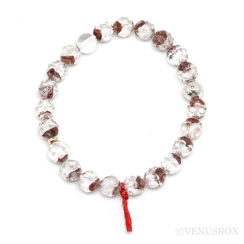 Red Phantom Quartz Bead Bracelet from Brazil | Venusrox