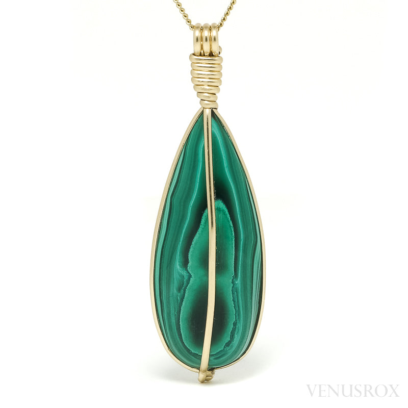 Malachite Polished Crystal Pendant from the Democratic Republic of Congo | Venusrox