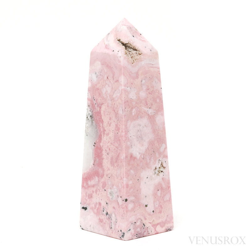 Rhodonite with Quartz Polished Point from Peru | Venusrox