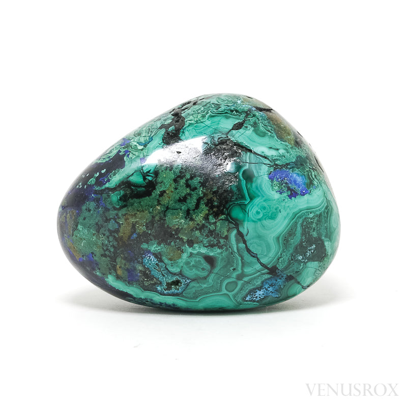 Azurite, Malachite & Chrysocolla in Matrix Polished Crystal from Huancavelica, Peru | Venusrox