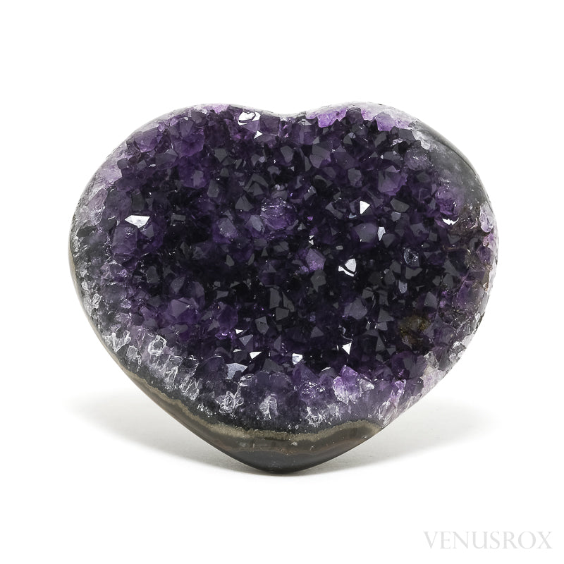 Amethyst with Agate Polished/Natural Heart from Uruguay | Venusrox