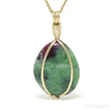 Ruby & Zoisite Polished Crystal Pendant from India | Venusrox