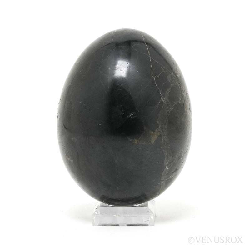 Chrysocolla in Black Tourmaline Polished Egg from Peru | Venusrox