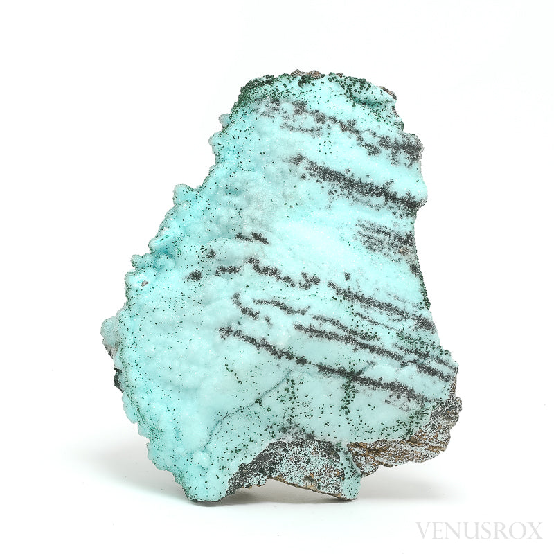 Chrysocolla Pseudomorph after Malachite and Azurite with Malachite, Quartz & Matrix Natural Crystal from the Tenke-Fungurume Area, Lualaba, Democratic Republic of the Congo | Venusrox