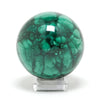 Malachite Polished/Natural Sphere from the Democratic Republic of Congo | Venusrox