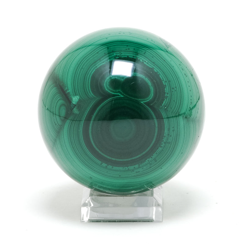 Malachite Polished/Natural Sphere from the Democratic Republic of Congo | Venusrox