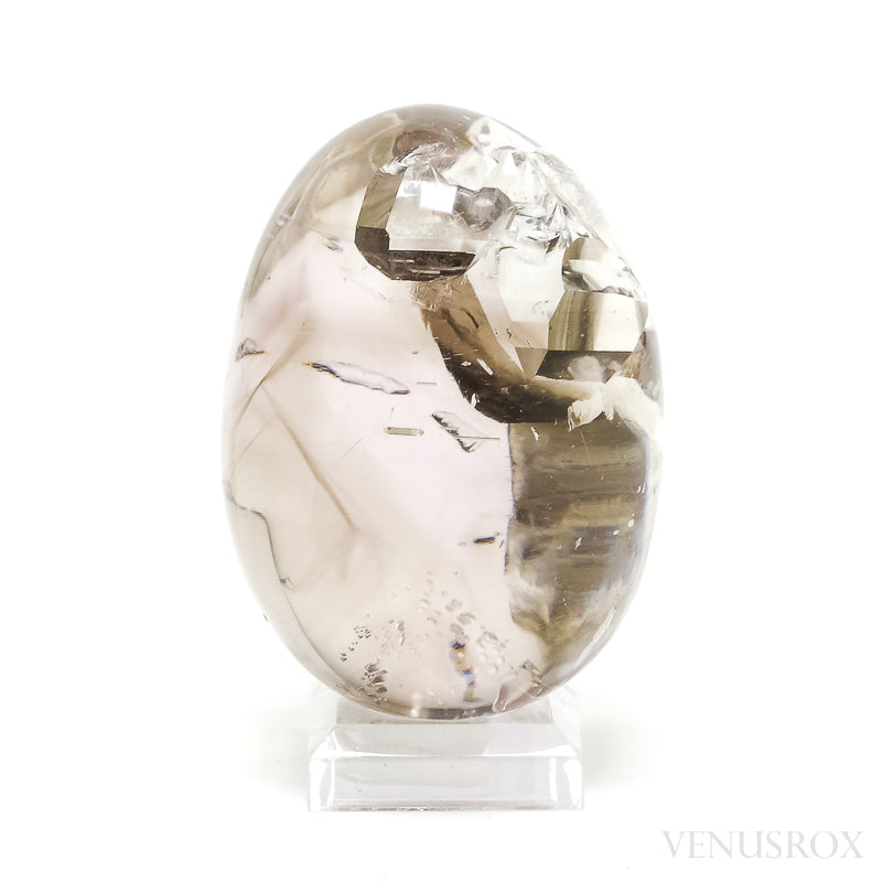 Amethyst & Smoky Phantom Quartz with Positive & Negative Crystals Polished Egg from Madagascar | Venusrox