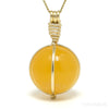 Orange Calcite Polished Sphere Pendant from Utah, USA | Venusrox