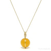 Orange Calcite Polished Sphere Pendant from Utah, USA | Venusrox