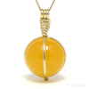 Orange Calcite Polished Sphere Pendant from Utah, USA | Venusrox