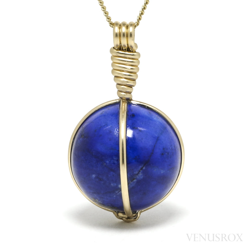 Lapis Lazuli Polished Sphere Pendant from Afghanistan | Venusrox