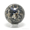 Blue Sapphire in Feldspar & Matrix Polished Sphere from the Khibiny Massif, Murmansk Oblast, Russia | Venusrox