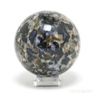 Blue Sapphire in Feldspar & Matrix Polished Sphere from the Khibiny Massif, Murmansk Oblast, Russia | Venusrox