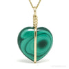 Malachite Polished Heart Pendant from the Democratic Republic of Congo | Venusrox