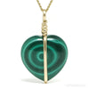 Malachite Polished Heart Pendant from the Democratic Republic of Congo | Venusrox