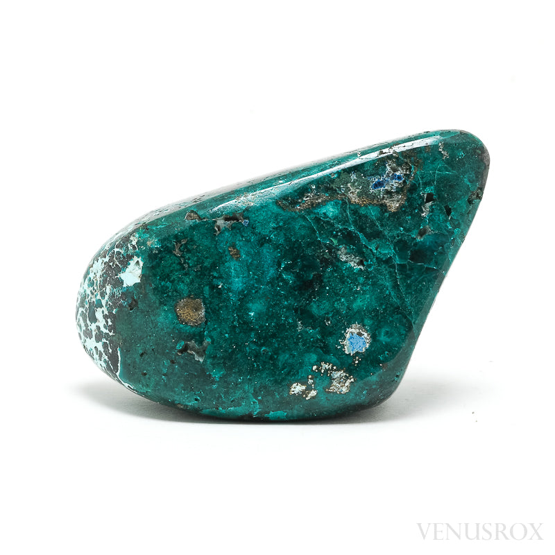 Dioptase with Chrysocolla, Shattuckite & Matrix Polished Crystal from the Democratic Republic of Congo  |  Venusrox