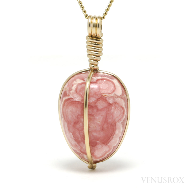 Rhodochrosite Polished Crystal Pendant from Argentina | Venusrox