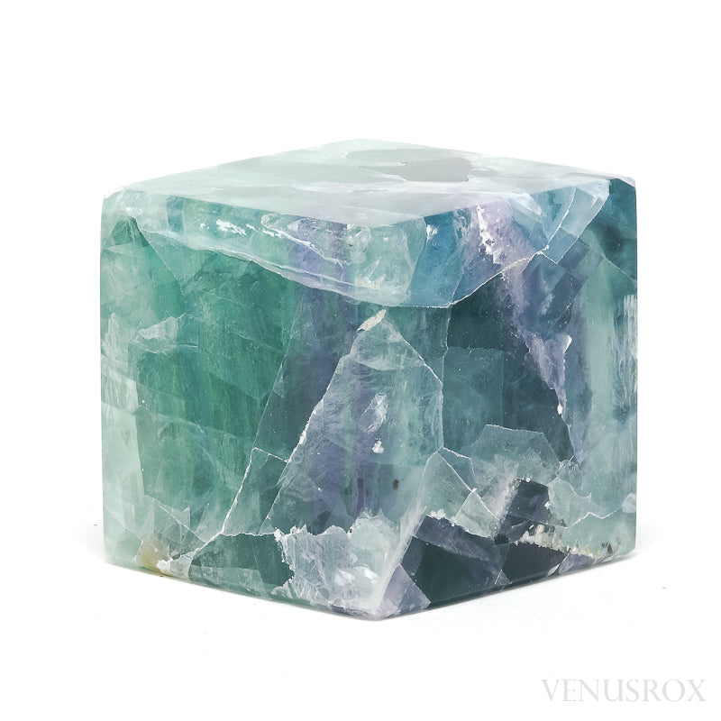 Fluorite Polished Cube from Mexico | Venusrox