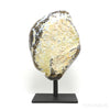 Agate with Quartz Part Polished/Part Natural Half Nodule from Brazil mounted on a stand | Venusrox