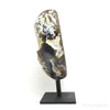 Agate with Quartz Part Polished/Part Natural Half Nodule from Brazil mounted on a stand | Venusrox