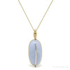 Blue Chalcedony Polished Crystal Pendant from West Anatolia, Turkey | Venusrox