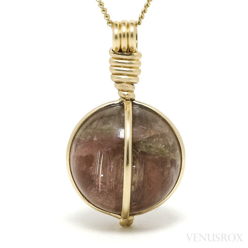 Pink Tourmaline Polished Sphere Pendant from Russia | Venusrox