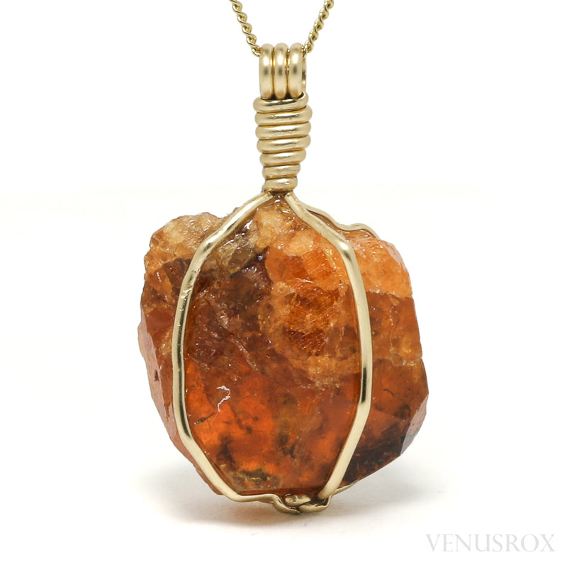 Spessartine Garnet Natural Crystal Pendant from Tanzania | Venusrox