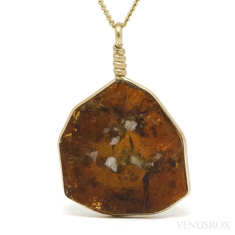 Dravite (Brown) Tourmaline Polished Slice Pendant from Brazil | Venusrox