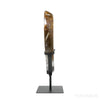 Agate with Quartz Part Polished/Part Natural Slice from Brazil mounted on a stand | Venusrox