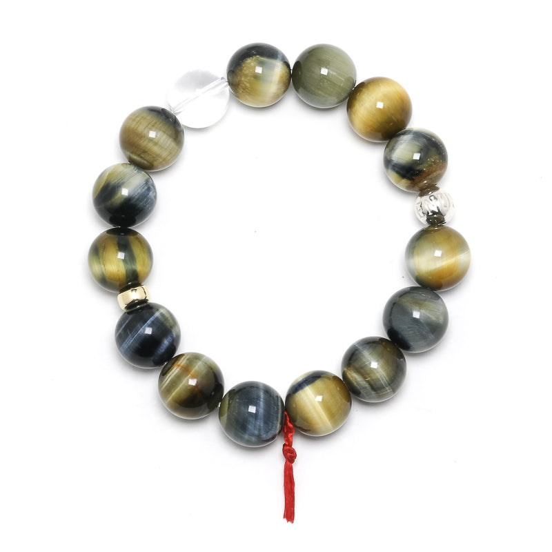 Blonde Tigers Eye with Falcons Eye Bracelet from South Africa | Venusrox