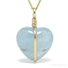 Aquamarine Polished Heart Pendant from Afghanistan | Venusrox