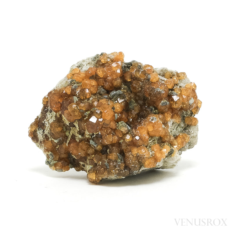 Spessartine Garnet with Smoky Quartz and Orthoclase Natural Cluster from Wushan Spessartine Mine, Tongbei, Yunxiao Co., Zhangzhou Prefecture, Fujian Province, China | Venusrox