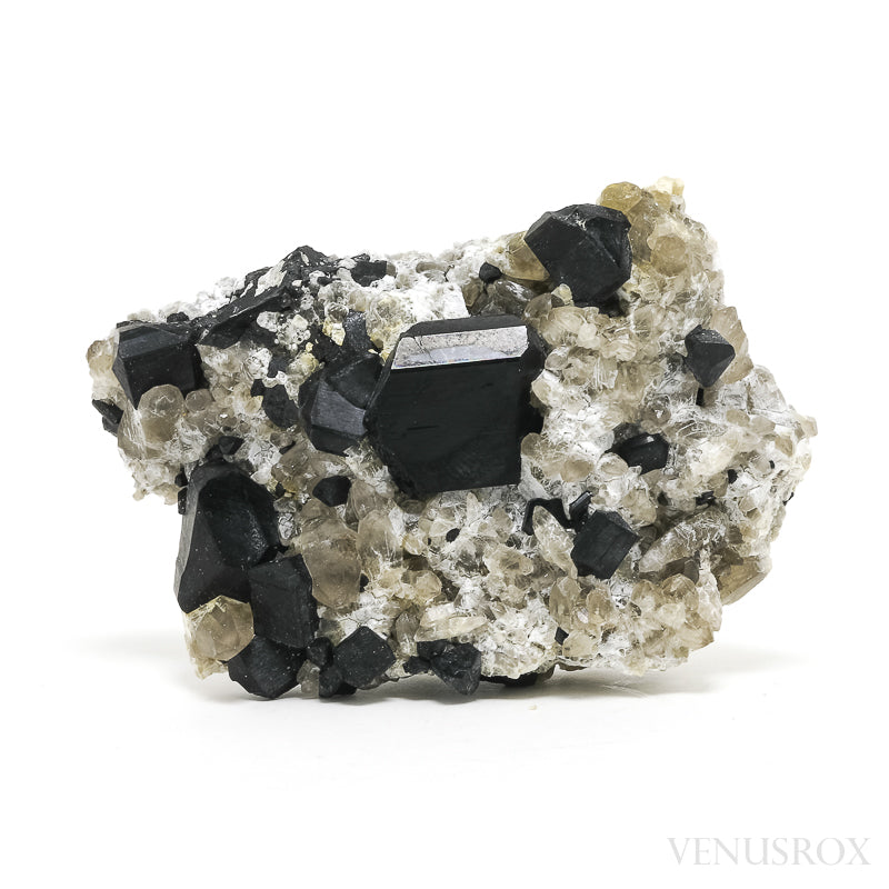 Black Tourmaline with Smoky Quartz Natural Cluster from the Erongo Mountains, Namibia | Venusrox