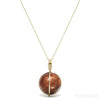 Sunstone Polished Sphere Pendant from India | Venusrox