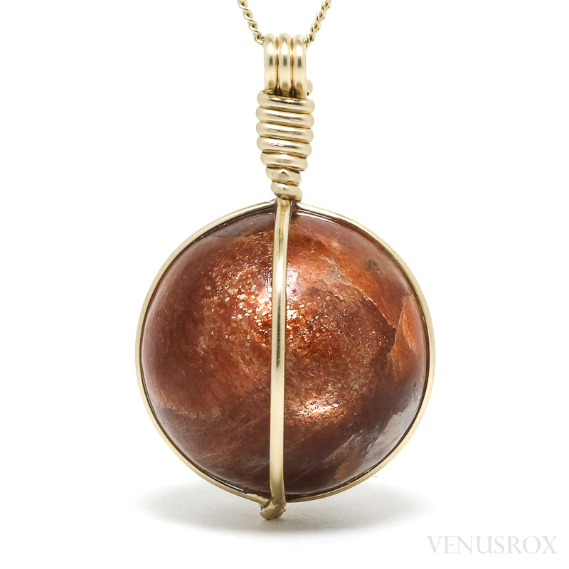 Sunstone Polished Sphere Pendant from India | Venusrox