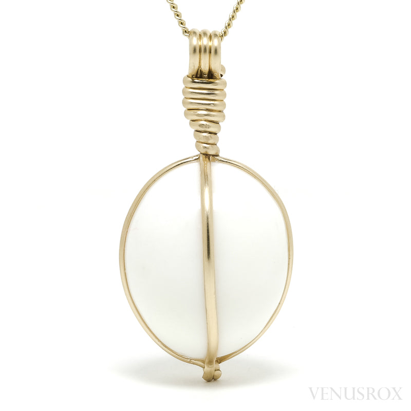 White Opal Polished Crystal Pendant from Madagascar | Venusrox
