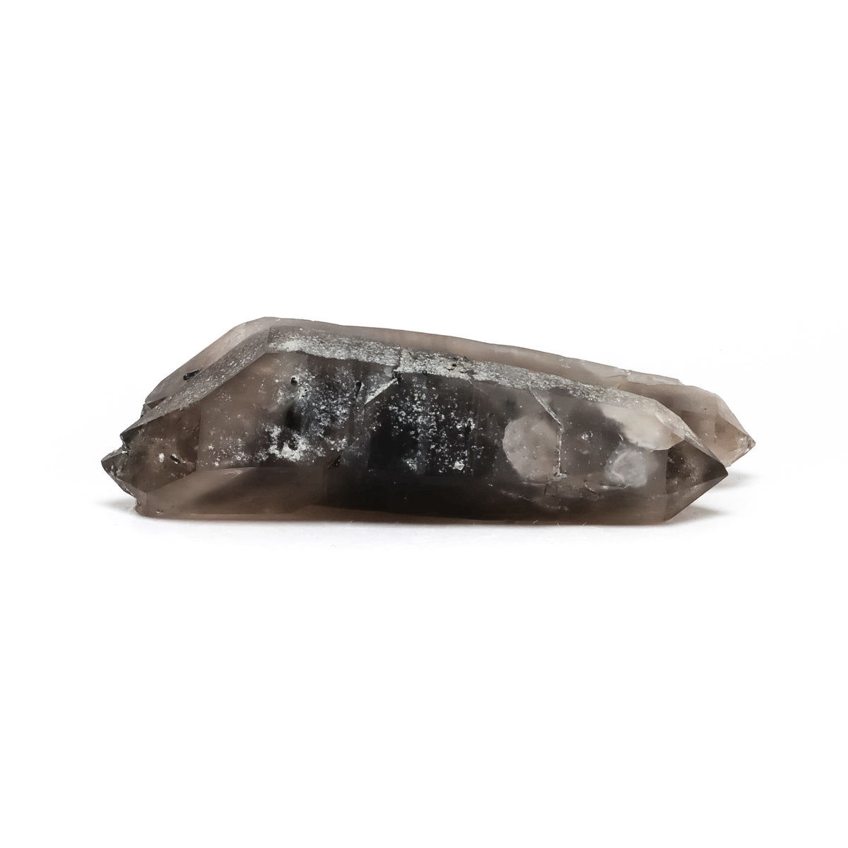 Smoky Quartz with Aegirine Natural Double Terminated Twin Point from Mount Malosa, Zomba District, Malawi | Venusrox