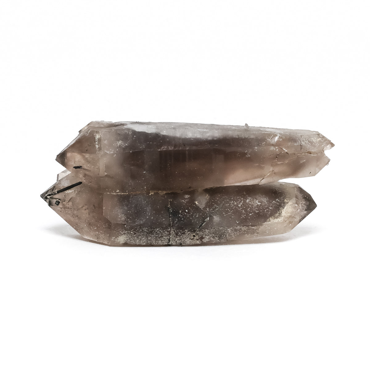 Smoky Quartz with Aegirine Natural Double Terminated Twin Point from Mount Malosa, Zomba District, Malawi | Venusrox