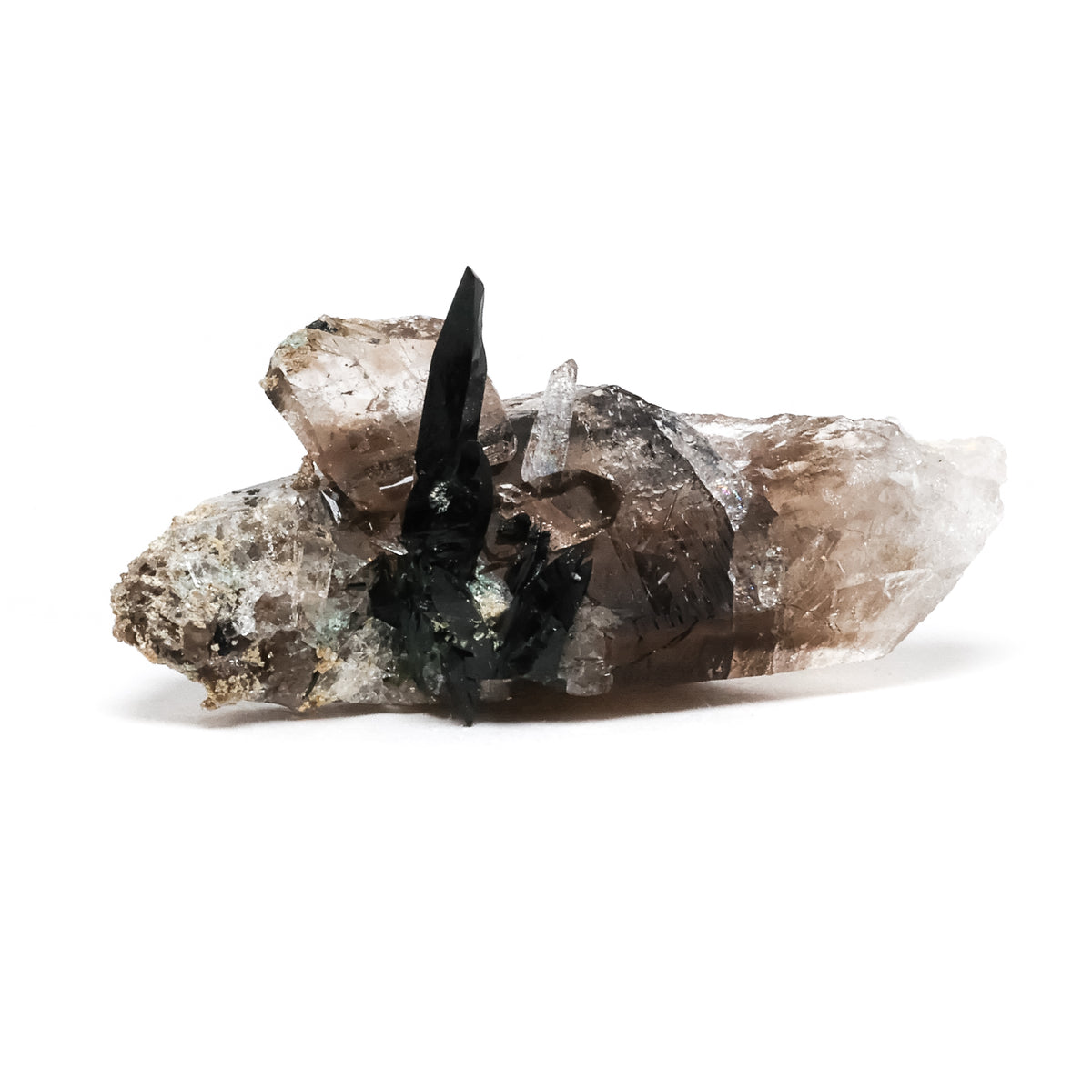 Smoky Quartz with Aegirine & Feldspar Natural Cluster from Mount Malosa, Zomba District, Malawi | Venusrox
