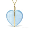 Aquamarine Polished Heart Pendant from Mozambique | Venusrox