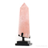 Rose Quartz Polished/Natural Point from Brazil mounted on a bespoke stand | Venusrox