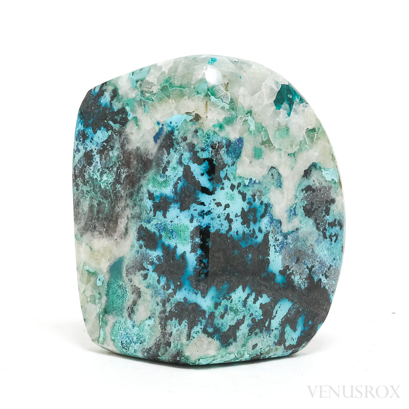Chrysocolla with Cuprite, Dioptase & Quartz Polished/Natural Crystal from the Democratic Republic of Congo | Venusrox