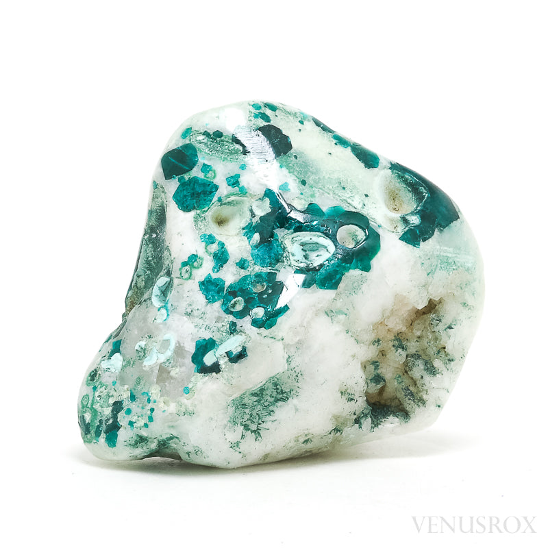 Dioptase and Quartz Polished/Natural Crystal from the Democratic Republic of Congo | Venusrox