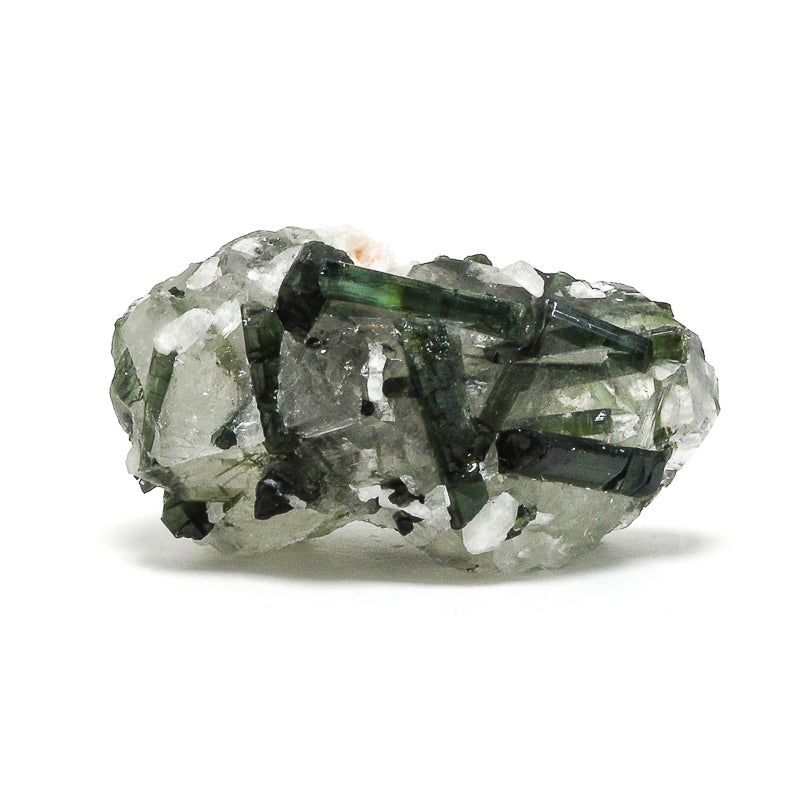 Quartz with Green Tourmaline Natural Crystal from Brazil | Venusrox
