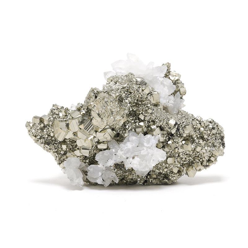 Pyrite with Quartz Natural Cluster from the Huanzala Mine, Huallanca District, Dos de Mayo Province, Huánuco Department, Peru | Venusrox